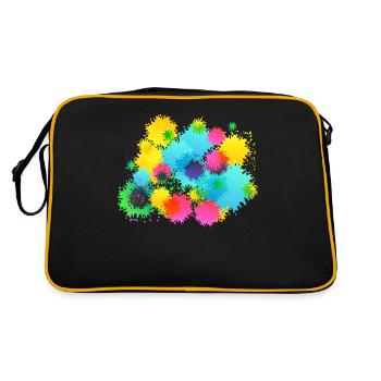 Paintball paint splash - Retro Bag - black/gold - Back