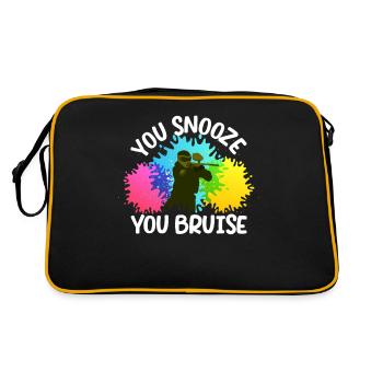 She Snooze She Bruise Funny Paintball Baller - Retro Bag - black/gold - Back