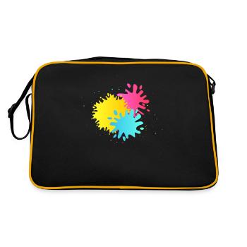 Paintball Color Splatter Splash Airsoft Player - Sac Retro - noir/or - Dos