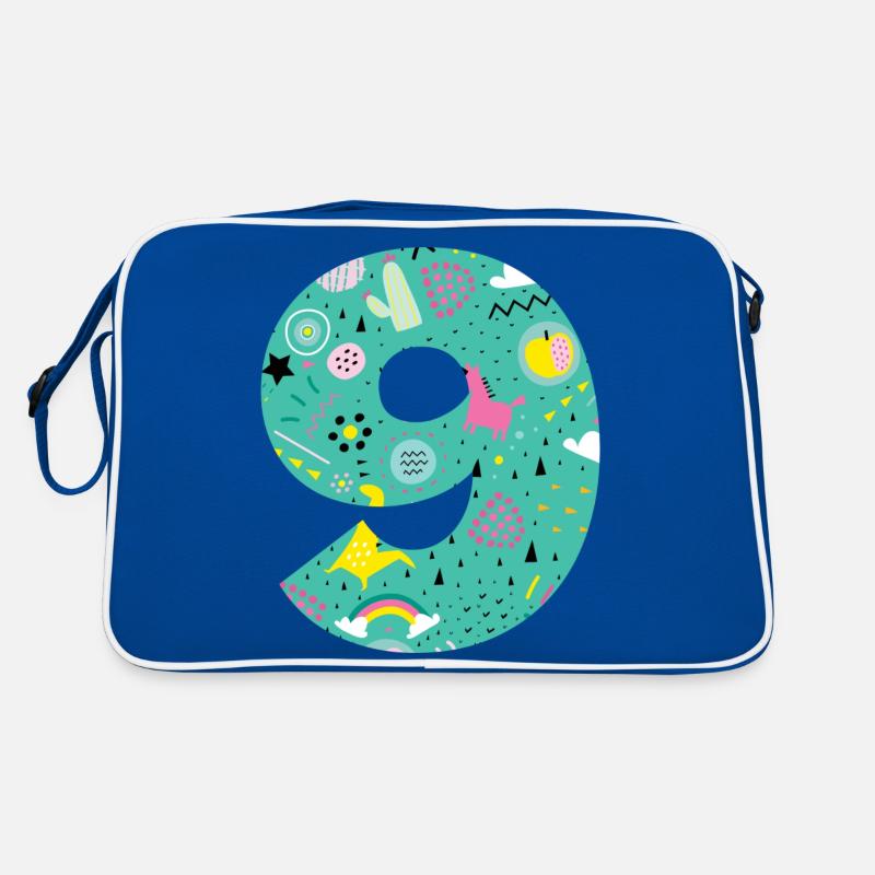 Personalized Birthday 9 Number Retro Bag