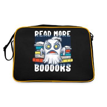 Groovy Read More Books Ghost Cute Funny - Retro Bag - black/gold - Back