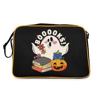Groovy Read More Books Ghost Cute Funny - Retro Bag - black/gold - Back