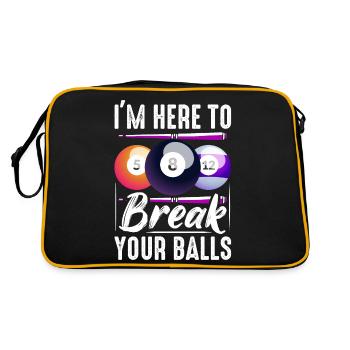 Je suis là pour casser tes balles Billard Billard - Sac Retro - noir/or - Dos