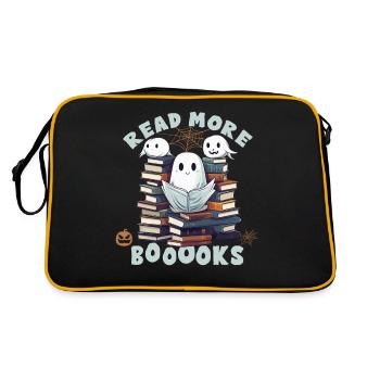 Groovy Read More Books Ghost Cute Funny - Retro Bag - black/gold - Back