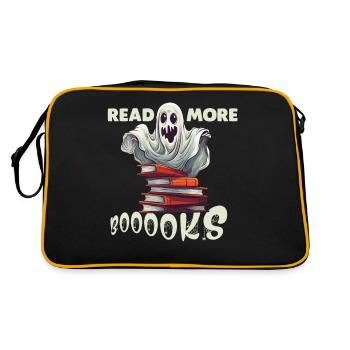 Groovy Read More Books Ghost Cute Funny - Retro Bag - black/gold - Back