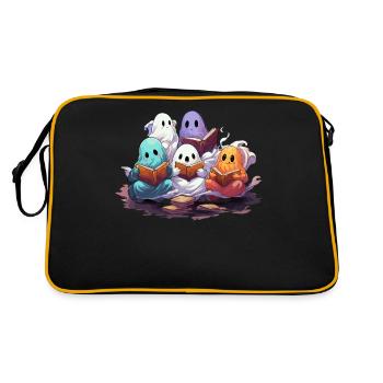 Groovy Read More Books Ghost Cute Funny - Retro Bag - black/gold - Back