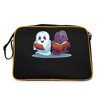 Groovy Read More Books Ghost Cute Funny - Retro Bag - black/gold - Back