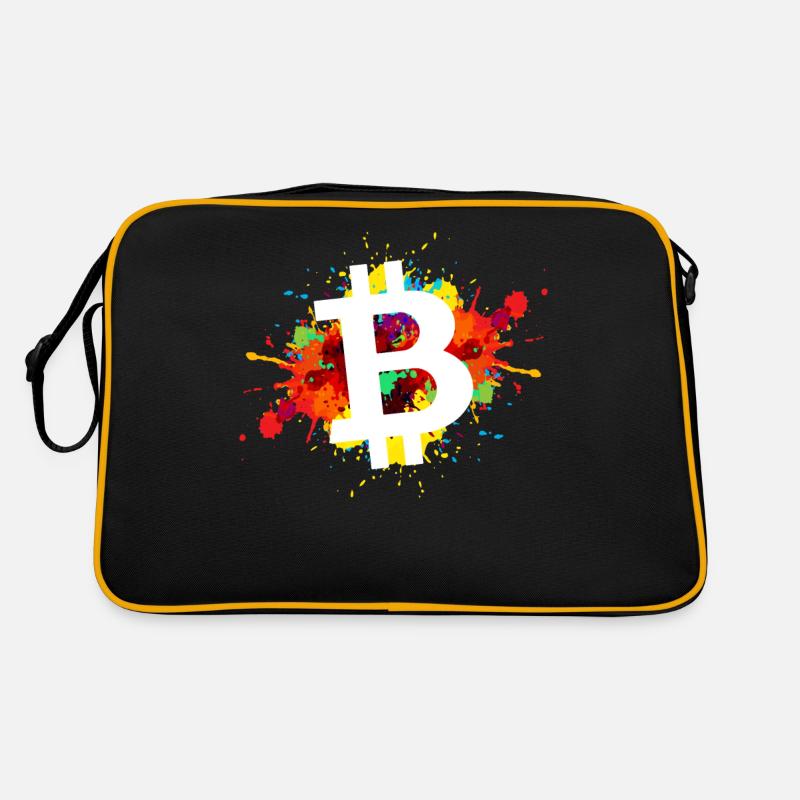 Bitcoin Krypto Kryptowährung Retro Tasche