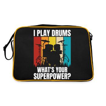 Batterie Batteur Batteur - Sac Retro - noir/or - Dos