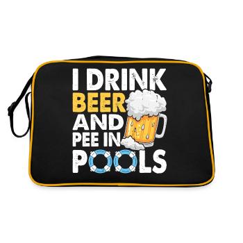 Piscine de bière flottante de natation - Sac Retro - noir/or - Dos