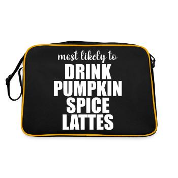 Most Likely To Drink Pumpkin Spice Lattes - Retro Bag - black/gold - Back