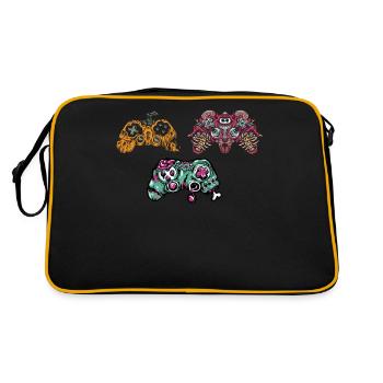 My gaming skills are scary Halloween - Retro Bag - black/gold - Back