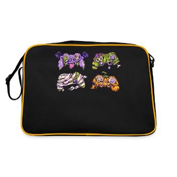My gaming skills are scary Halloween - Retro Bag - black/gold - Back