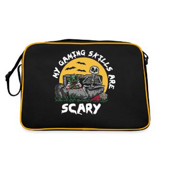 My gaming skills are scary Halloween - Retro Bag - black/gold - Back