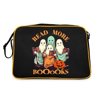 Groovy Read More Books Ghost Cute Funny - Retro Bag - black/gold - Back