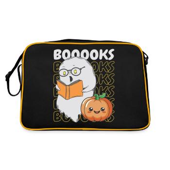 Groovy Read More Books Ghost Cute Funny - Retro Bag - black/gold - Back