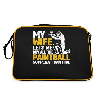 Ma femme me laisse faire tous les accessoires de paintball - Sac Retro - noir/or - Dos