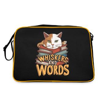 Moustaches et mots': Où la curiosité pour le confort - Sac Retro - noir/or - Dos