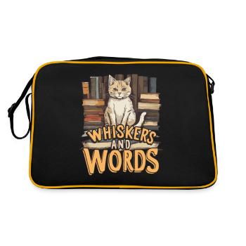 Moustaches et mots': Où la curiosité pour le confort - Sac Retro - noir/or - Dos