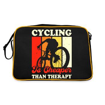 Le cyclisme coûte moins cher que la thérapie - Sac Retro - noir/or - Dos