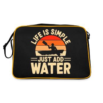 Kayak Kayaker Kayaker - Retro Bag - black/gold - Back
