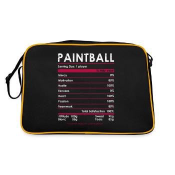 Funny Paintball Nutrition Data Paintball Game - Retro Bag - black/gold - Back