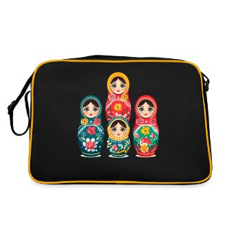 Russian nesting doll - Retro Bag - black/gold - Back