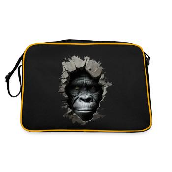 Gorilla in the hole - Retro Bag - black/gold - Back