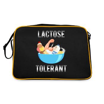 Produits laitiers amusants tolérants au lactose Végétalien gratuit - Sac Retro - noir/or - Dos