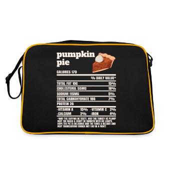 Kürbiskuchen Nährwertangaben Kuchenliebhaber - Retro Tasche - Schwarz/Gold - Hinten