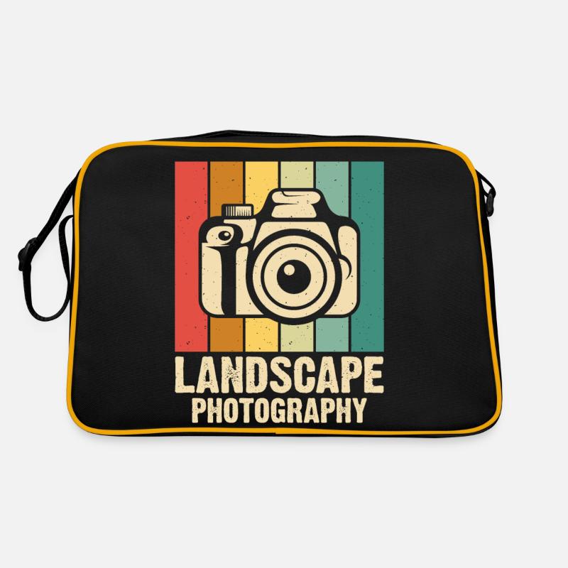 Fotograf - Retro Tasche - Schwarz/Gold
