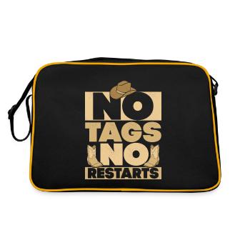 No Tags No Restarts Country Music Line Dance - Retro Bag - black/gold - Back