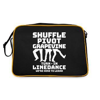 Shuffle, Pivot, Grapevine, Turn In Linedance Count - Retro Bag - black/gold - Back