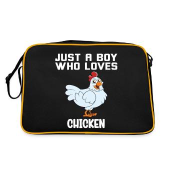 Drôle de poulet disant poulet - Sac Retro - noir/or - Dos