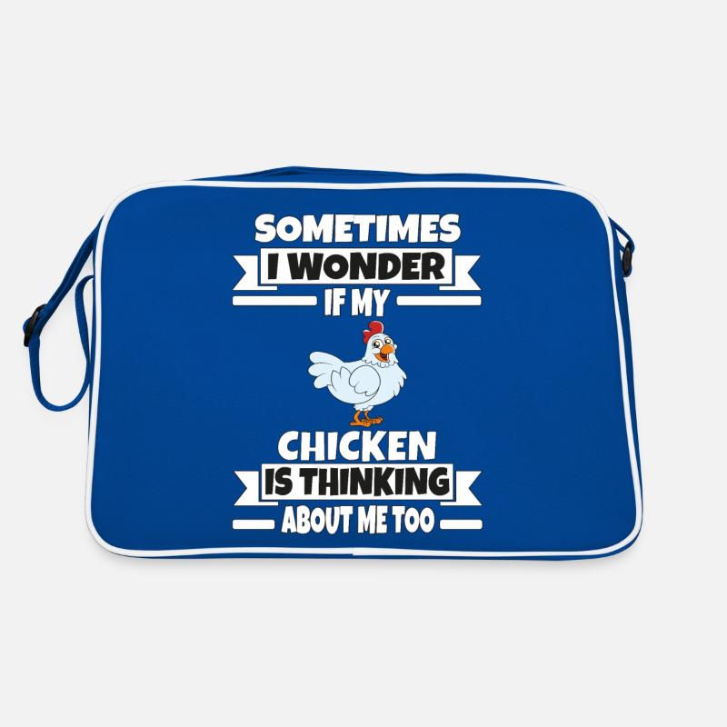 Lustiger Hühner Spruch Huhn Retro Tasche