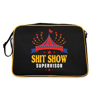 Shitshow Supervisor Circus Chaos Lustig - Retro Tasche - Schwarz/Gold - Hinten
