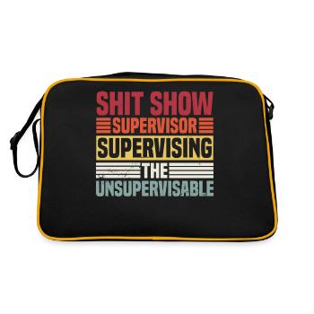 Beaufsichtigung des Unüberwachbaren - Retro Tasche - Schwarz/Gold - Hinten