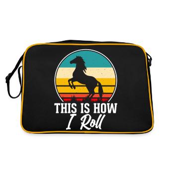 Équitation - Sac Retro - noir/or - Dos