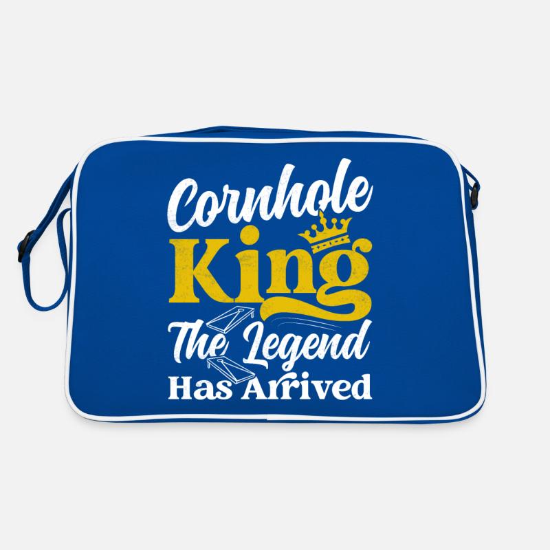 Cornhole King La légende est arrivée Lancer de sac de haricots Sac Retro