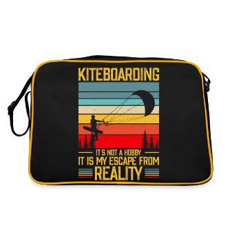 Kitesurf Kitesurfer Kiteboard Kitesurfing - Sac Retro - noir/or - Dos