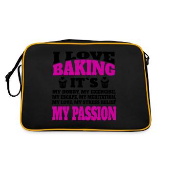 Confiserie, boulangerie, confiserie, boulanger, boulangerie - Sac Retro - noir/or - Dos