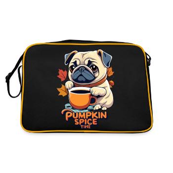 Pumpkin Spice Time Dog Dad Maman Halloween Cadeau mignon - Sac Retro - noir/or - Dos