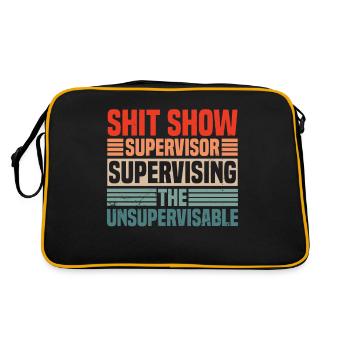 Retro Supervisor Gift - Retro Bag - black/gold - Back