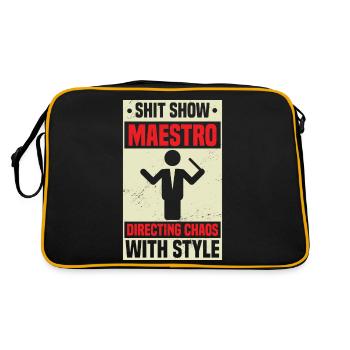 Shit Show Maestro Directing The Chaos With Style - Retro Bag - black/gold - Back