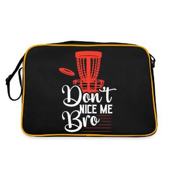 Don't Nice Me Bro Disc Golf Frisbee - Retro Tasche - Schwarz/Gold - Hinten