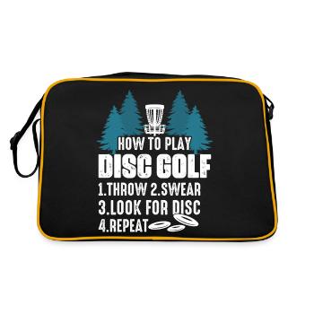 How To Play Disc Golf Disc Golf Frisbee - Retro Tasche - Schwarz/Gold - Hinten