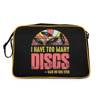 I Have Too Many Discs Said No One Ever Frisbee Dis - Retro Tasche - Schwarz/Gold - Hinten