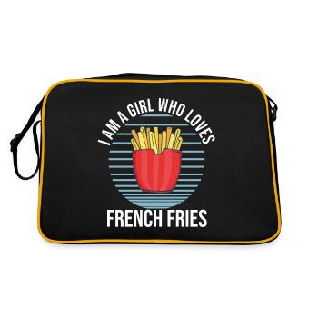 Frites amusantes Frites drôles - Sac Retro - noir/or - Dos