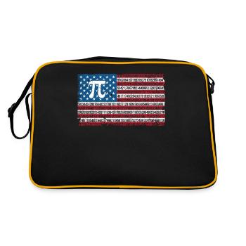 Juillet 4 Pi Day American Flag Mathematics USA - Sac Retro - noir/or - Dos