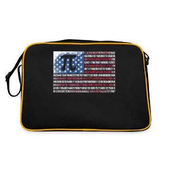 Juillet 4 Pi Day American Flag Mathematics USA - Sac Retro - noir/or - Dos